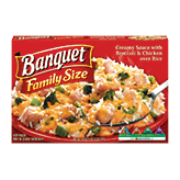 Banquet&nbsp;family size&nbsp;creamy broccoli chicken & cheese with rice Full-Size Picture